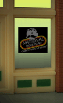 Miller Engineering Animation 8845 Natty Boh Window sign, Large