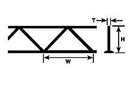 Plastruct 90412 ABS Open Web Truss, Warren Style 1 -- 3/16 x 3" .5 x 7.6cm pkg(2), All Scales
