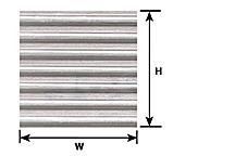 Plastruct 91520 Patterned Sheets - Siding - Corrugated - .020 x 7 x 11" pkg(2) -- White - .125" Spacing, 1:32 Scale