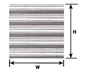 Plastruct 91521 (1:24) Corrugated Siding Sheet, G Scale