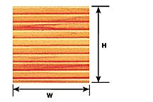 Plastruct 91536 Patterned Sheets - Flooring - Planking - .020 x 7 x 12" Sheets pkg(2) -- 1/8" Beige Planks, All Scales