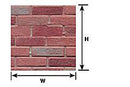 Plastruct 91607 Patterned Sheets - Rough Brick - .020 x 7 x 24" -- .800" Red Bricks, All Scales