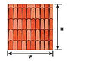 Plastruct 91888 O (1:48) Spanish Tile Roof Sheet, O Scale