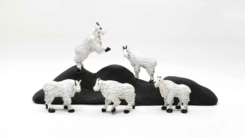 All Scale Miniatures 870964 Mountain Goat Pack 5pack, HO