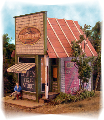 Bar Mills 492 Papa Lou's Cigar Store Building Kit, HO