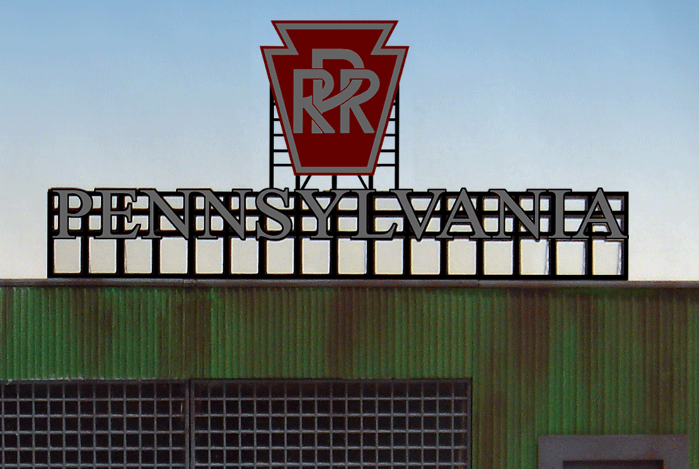 Miller Engineering Animation MIE4282 Small Pennsylvania RR Billboard,