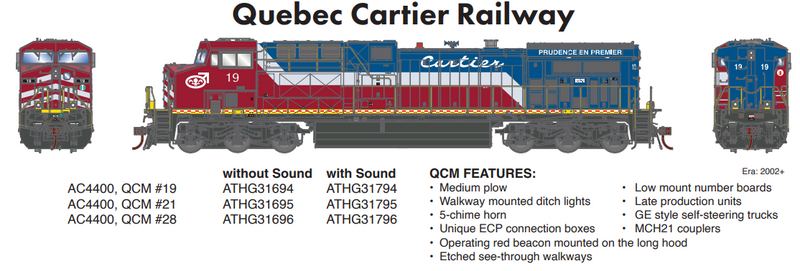 Athearn Genesis ATHG31795 HO AC4400CW w/DCC & Sound, QCM