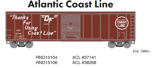 PREORDER Athearn Roundhouse RND15104 HO 50' PS-1 Single Sliding Door Box, ACL