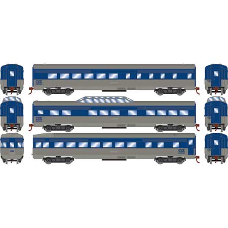 PREORDER Athearn Roundhouse RND79125 HO Streamline Passenger Cars, CSXT (3)