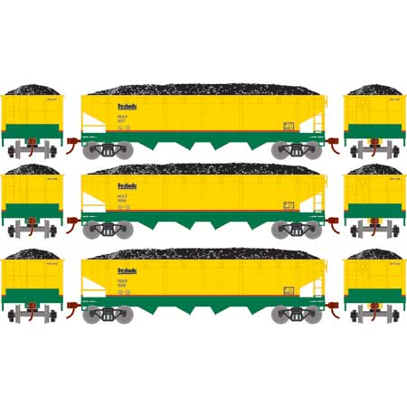 PREORDER Athearn Roundhouse RND88183 HO 40' 4-Bay Offset Hopper w/Load, PCCX