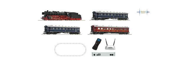 Roco ROC51308 Digital z21Ã‚ start Set: Steam locomotive class 01 with F-train "GlÃƒÂ¼ckauf", DB, HO Scale