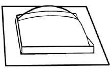 Plastruct 93011 Dome Skylights (Clear Copolyester Plastic) -- 1/4" pkg(2), All Scales