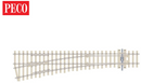Peco 552-SL-E1096 Turnout, Medium Radius, Concrete, Left Hand, HO