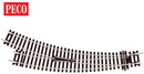 Peco 552-ST-244 Curved Turnout, Right Hand, HO