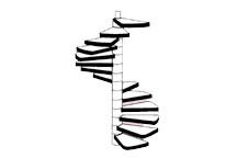 Plastruct 90947 Custom Staircase -- 1/8 x 63/64 x 1-7/8" Spiral, O Scale