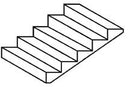 Plastruct 90952 Styrene - Steps/Louvers -- 17-Degree Incline, 3-7/8 x 2-1/8" 9.8 x 5.4cm, HO Scale