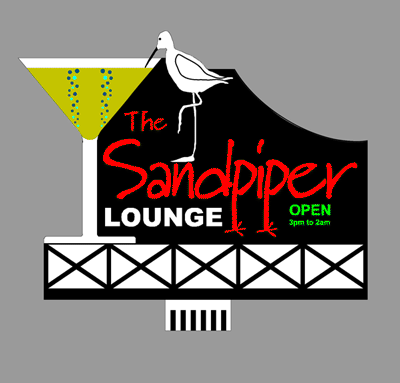 Miller Engineering Animation 8681 Sandpiper Lounge Billboard Large