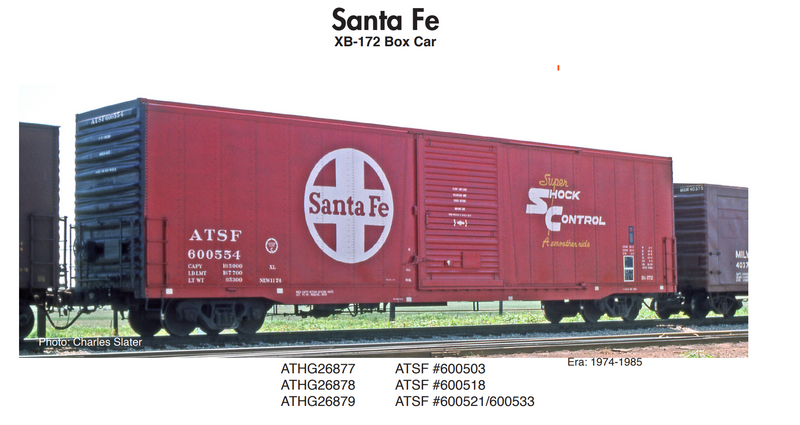 PREORDER Athearn Genesis ATHG26879 HO 60' XB-172 Box, ATSF