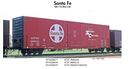 PREORDER Athearn Genesis ATHG26878 HO 60' XB-172 Box, ATSF