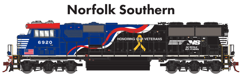 PREORDER Athearn Genesis ATHG65293 HO SD60E Locomotive With DCC & Sound, NS/Veterans