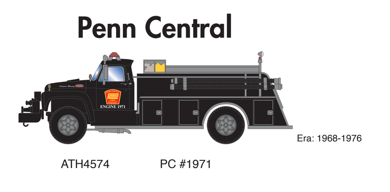 PREORDER Athearn ATH4574 HO Ford F-850 Fire Truck, Penn Central