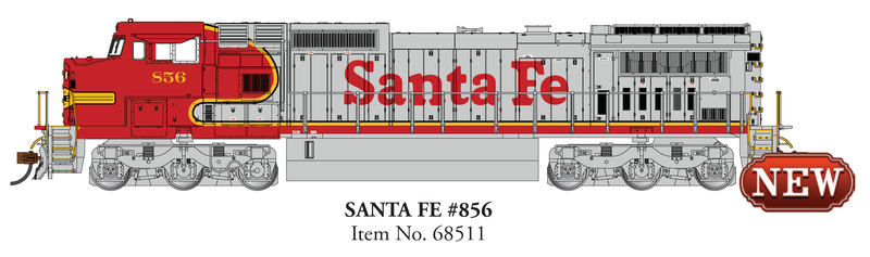 Bachmann 68511 GENERAL ELECTRIC DASH 8-40CW (TCS SOUND VALUE-EQUIPPED) SANTA FE