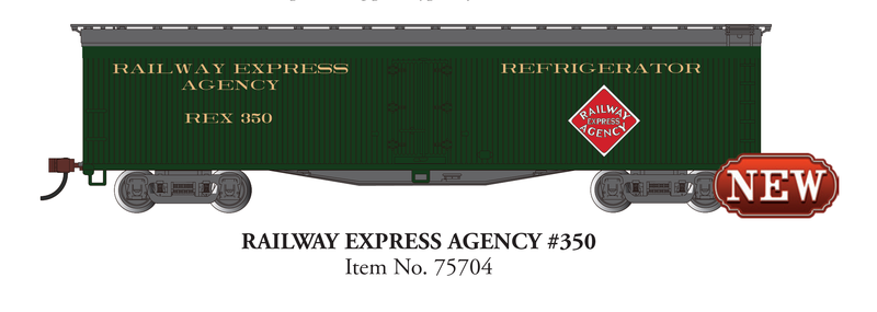 Bachmann 75704 50' EXPRESS REEFER RAILWAY EXPRESS AGENCY