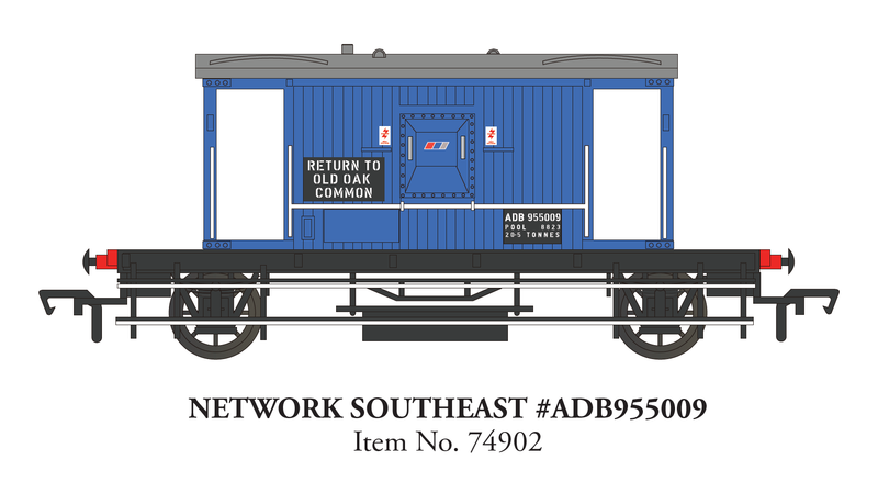 Bachmann 74902 BRITISH BRAKE VAN TRACK CLEANING CAR NETWORK SOUTHEAST