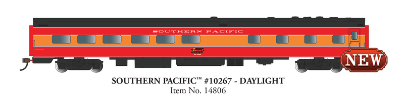 Bachmann 14806 85' SMOOTH-SIDE DINING CAR with LIGHTED INTERIOR SOUTHERN PACIFIC