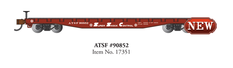 Bachmann 17351 52' FLAT CAR ATSF