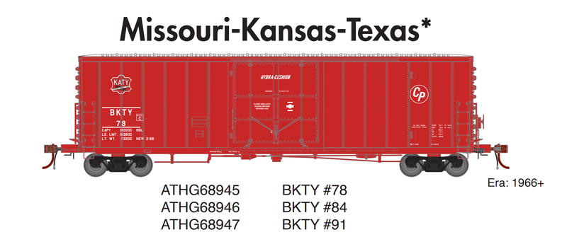 Athearn Genesis ATHG68946 HO 50' PC&F Smooth Side Box w/10'6" Door, BKTY