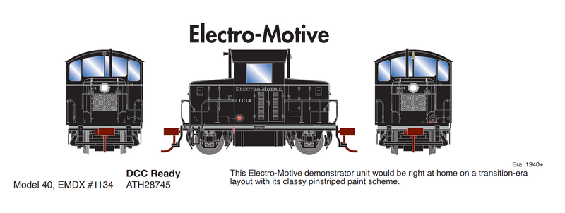 Athearn ATH28745 HO EMD Model 40 DCC Ready, EMDX