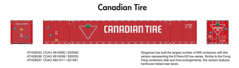 Athearn ATH28536 HO 60' Container, CDAU