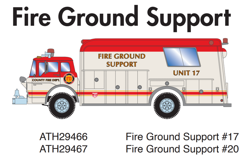 PREORDER Athearn ATH29466 HO Ford C Fire Rescue Truck, Ground Support