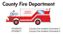 PREORDER Athearn ATH29470 HO Ford C Fire Rescue Truck, County Incidnt CMD 1