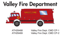 PREORDER Athearn ATH29468 HO Ford C Fire Rescue Truck, Valley Fire CMD CP-1