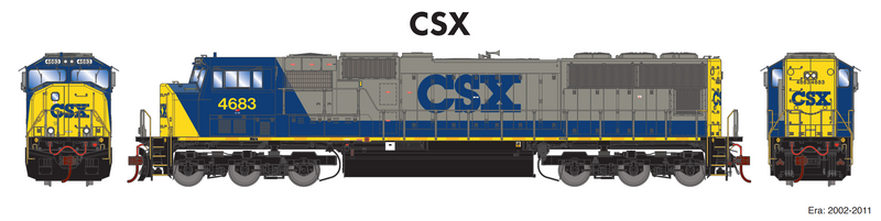 PREORDER Athearn Genesis ATHG71115 HO SD70M, CSX/YN2