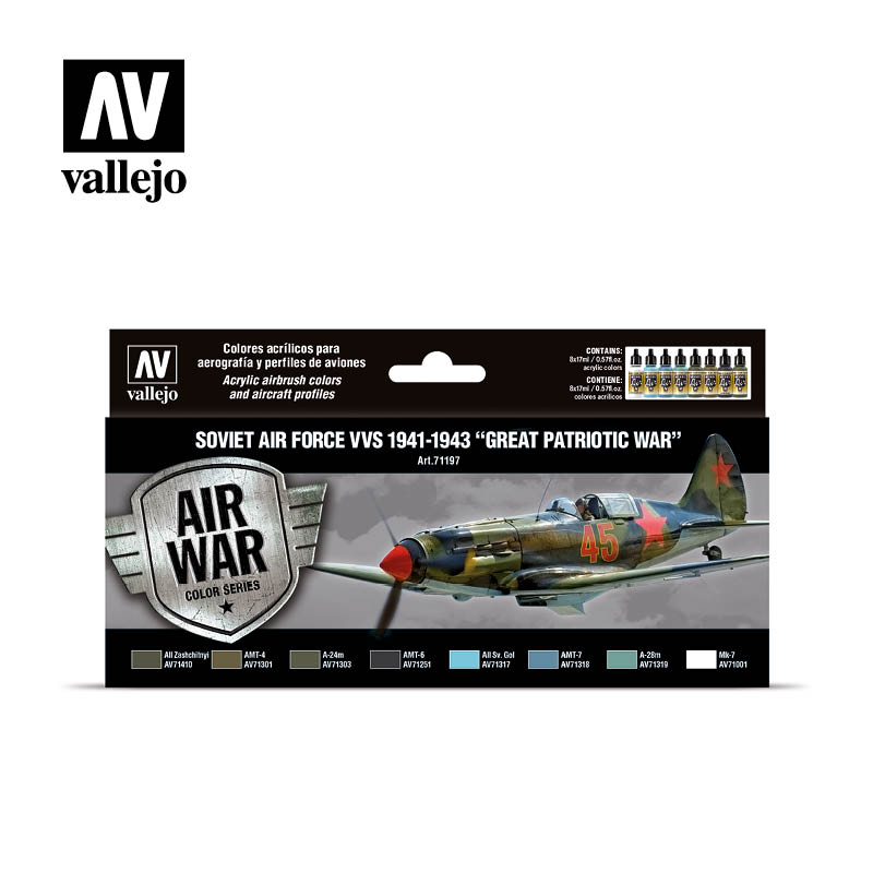 Vallejo Acrylic Paints 71197 Soviet Air Force VVS 1941 to 1943 Great Patriotic War