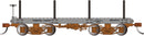Bachmann 26513 18 ft. Flat Car - Gray, Data Only (2 per box) - On30 Scale