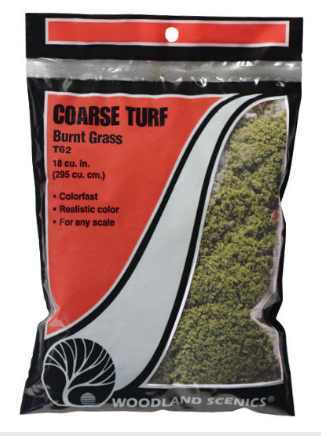 Woodland Scenics T62 Coarse Turf Burnt Grass Bag