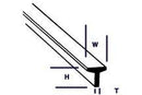 Plastruct 90562 Styrene Structural Shapes - Tees -- 1/16 x 10" Long pkg(10), All Scales