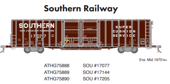 Athearn Genesis ATHG75889 HO 60' PS Auto Box, SOU