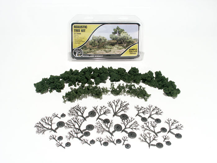 Woodland Scenics TR1112 Realistic Tree Kit, 6 Trees