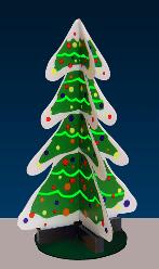 Miller Engineering Animation 2009 3D animated Christmas tree, HO/O/N Scale
