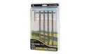 Woodland Scenics US2280 Pre-Wired Poles - Single Crossbar - O Scale