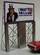 Miller Engineering Animation 882151 Uncle Sam Roadside Billboard, HO and O Scales