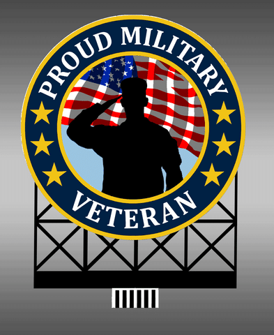 Miller Engineering Animation 886301 Proud Military Veterans Billboard, HO / O Scale