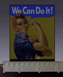 Miller Engineering Animation 883701 Lg. "We Can Do It" Billboard, HO/O Scales