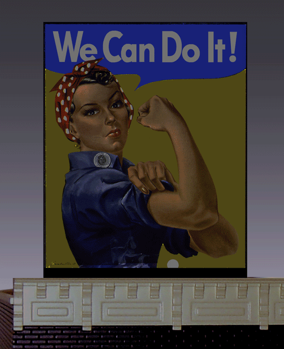 Miller Engineering Animation 883701 Lg. "We Can Do It" Billboard, HO/O Scales