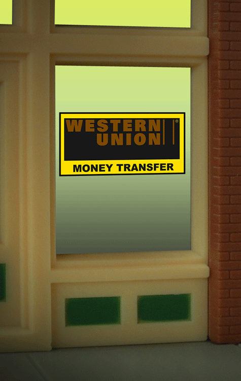 Miller Engineering Animation 8940 Western Union Window sign